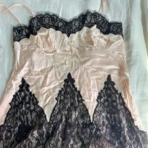Victoria Secret Silk Pink and Black nightgown